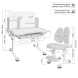 Комплект Anatomica Saturno парта + стул + надстройка + выдвижной ящик серый