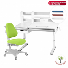 комплект kinderzen wunderkind multicolor парта + кресло + надстройка + ящик + органайзер + подставка для книг Kinderzen Wunderkind Set