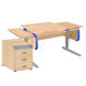 Парта Дэми СУТ-25-03К 120 см раздельная с тумбой и приставкой клен/синий/серый с тумбой ТУВ.06 Парта Дэми СУТ-25-03К 120 см раздельная с тумбой и приставкой клен/синий/серый с тумбой ТУВ.06