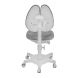 Комплект Anatomica Genius парта + кресло + надстройка + выдвижной ящик + подставка для книг белый/серый с серым креслом Armata Duos